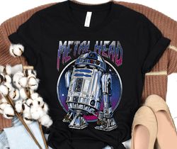 Retro R2-D2 Metal Rock Style Shirt / Star Wars