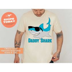 daddy shark shirt, baby shark shirt,daddy shark gift,fathers day gift, funny dad gift shirt, custom shark family shirts