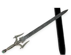 Hand Forged Damascus Steel Sword Barbarian Sword Viking Sword Gift for him