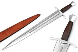 30 inch beautiful custom handmade d2 tool steel hunting sword with sheath