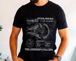 Star Wars Millennium Falcon Grey Schematics Shi