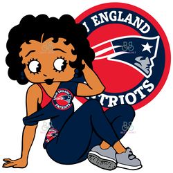 New England Patriots Betty Boop Svg, Sport Svg, NFL Sport Svg