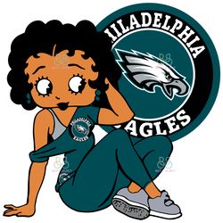 Philadelphia Eagles Betty Boop Svg, Sport Svg, NFL Sport Svg