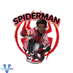Spiderman Across the Spider Verse Miles Morales PNG Silhouette Files