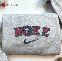 Nike Loyola Marymount Lions Embroidered Crewneck, NCAA Embroidered Sweater, Loyola Marymount Lions Hoodie, Unisex Shirts