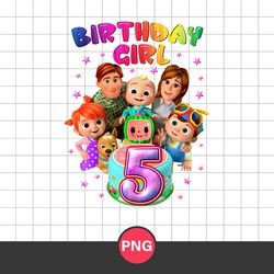 5th Cocomelon Birthday Girl Png, Cocomelon Birthday Png, Cocomelon Fanily Png, Cocomelon Png Digital File