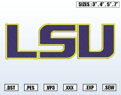 LSU Tigers Football Team Embroidery File, NCAA Teams Embroidery Designs, College Football,Machine Embroidery Design File