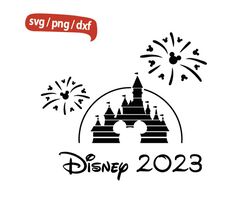 Castle Fireworks svg, Mickey 2023 svg, Castle with Mickey, Mickey Trip 2023 svg, Castle 2023 svg, Disney Fireworks svg