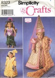 Simplicity 8323 - 18 inch (45.5 cm) doll clothes sewing patterns - Vintage pattern PDF Instant download