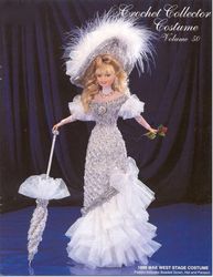 Barbie Doll clothes Crochet patterns -1899 Mae West Stage Costume-Collector Costume Vintage pattern PDF Instant download