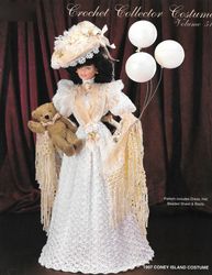 Barbie Doll clothes Crochet patterns - 1907 Coney Island Costume -Collector Costume Vintage pattern PDF Instant download