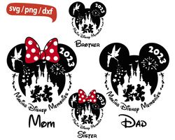 Making Disney Memories 2023 svg, Bundle Making Memories svg, Mickey Castle svg, Minnie Head svg, Disney Trip svg