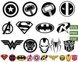 Superhero collection silhouette svg 1, marvel svg, avengers svg,
