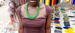 AFRICAN BEADED NECKLACE, MASAI NECKLACE