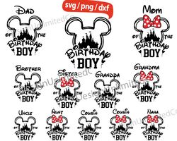 Disney Birthday Boy svg, Mickey Family Birthday Boy svg, Half Mickey svg, Mickey Castle svg, Birthday Bundle Boy svg