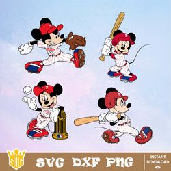 Philadelphia Phillies Disney Mickey Mouse Team SVG, MLB SVG, Disney SVG, Cut Files, Cricut, Vector, Clipart, Silhouette