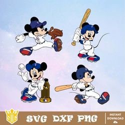 Texas Rangers Disney Mickey Mouse Team SVG, MLB SVG, Disney SVG, Cut Files, Cricut, Clipart, Silhouette, Printable Files