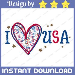 American Flag Love Heart Png, 4th of July Png, Patriotic Shirt Png, Heart Flag Png, Sublimation Designs Downloads