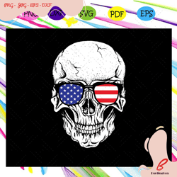 skull sunglasses american flag, skull print, skull