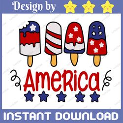 Red White Blue Popsicle Svg, 4th of July Svg, July 4th Ice Cream Svg, USA Patriotic Svg, Independence Day Svg, Memorial