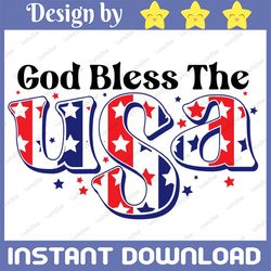 God Bless America Svg, 4th of July Svg, USA Cross, Red White Blessed, Patriotic Shirt Svg, Christian Svg File for Cricut