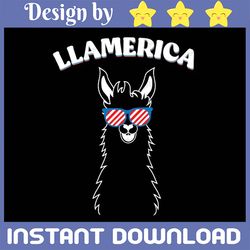 4th of July Svg, American Llama Svg, Cute Llama, Star Spangled Girl, Little Miss Svg, Independence Day Svg Cut Files for