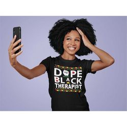 Black Therapist Shirt, Black Owned Clothing, Black Mental Health Shirt, Black Therapy Student Gift, Black Therapist Grad