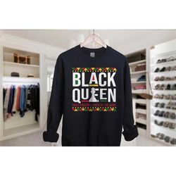 Black Queen, Black Owned Clothing, Sweatshirt for Black Women, Black Pride Sweatshirt, Melanin Sweatshirt For Girl