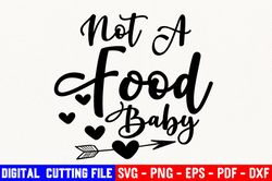 Not A Food Baby Svg, Mama Svg, Pregnant Svg, Coming Soon Svg, Digital Cut File, Baby Svg, Mother Svg, Mama Cut File