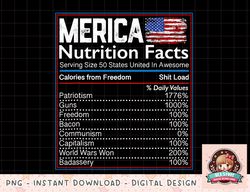 4th of July Proud American Shirt Merica Nutrition Facts png, instant download, digital print