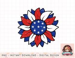 4th Of July Sunflower White Red And Blue Patriotic png, instant download, digital print
