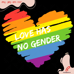 Love Has No Gender Svg, LGBT Svg, No Gender Svg, L