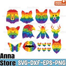 Geometric LGBT Svg Bundle,LGBT SVG Bundle,Lesbian Svg , Gay Svg, Bisexual Svg, Transgender Svg, Queer Svg,Questioning Sv
