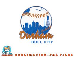Durham Baseball Skyline Classic Bull City North Carolina png, digital download copy