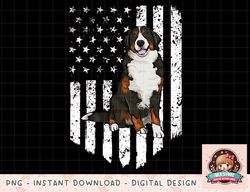 Black White American Flag Bernese Mountain Dog 4th Of July png, instant download, digital print