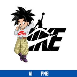 Songoku Nike Png, Nike Logo Png, Dragon Ball Z Nike Png, Fashion Brand Png, Ai Digital File