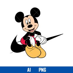 Mickey Mouse Nike Png, Nike Logo Png, Mickey Mouse Png, Ai Digital File