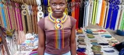 AFRICAN BEADED NECKLACE, MASAI NECKLACE