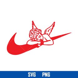 Cupid Swoosh Svg, Nike Valentine Day Svg, Nike Logo Svg, Valentine Day Svg, Png Digital File