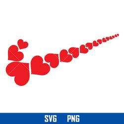 Swoosh Heart Svg, Nike Valentine Day Svg, Nike Logo Svg, Valentine Day Svg, Png Digital File