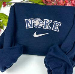 Nike Yale Bulldogs Embroidered Crewneck, NCAA Embroidered Sweater, Yale Bulldogs Hoodie, Unisex Shirts