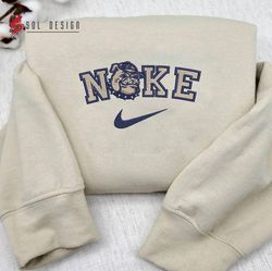 Nike Georgetown Hoyas Embroidered Crewneck, NCAA Embroidered Sweater, Georgetown Hoyas Hoodie, Unisex Shirts
