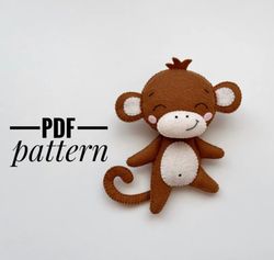 DIY Monkey  ornaments pattern Monkey  patterns felt PDF