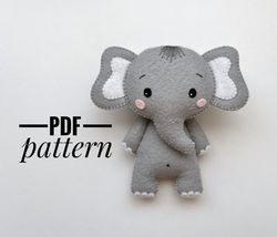 DIY Elephant  ornaments pattern Elephant   patterns felt PDF