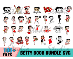 100 Betty Boop Bundle SVG, Cartoon Bundle Svg, Movie Characters Svg, American Girl Svg,Trending Svg, Betty Boop SVG, Bet