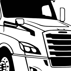 Freightliner Cascadia 2020 vector File Black white vector outline or line art file