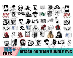 155 Attack On Titan Bundle SVG ,Levi Svg, Eren Svg, AOT Svg,Cartoon Svg,Attack On Titan Svg,Levi Svg,Eren Svg,Mikasa Svg