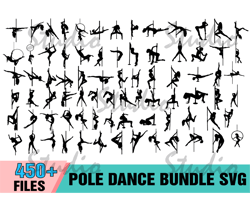 450 Pole Dancer Bundle SVG, Exotic Dancer SVG, Stripper SVG, Pole Dance,design elements,ready to cut,silhouette studio,l