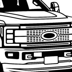 Ford F350 2017 Truck Vector File Black white vector outline or line art file