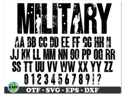 Military Font OTF, Military Font svg Cricut, Military letters svg, Army font ttf, Military Distressed Font, Army font